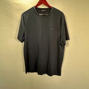 Michael Kors Tee Shirt Mens Large Short Sleeve Crew Neck Navy Blue Cotton Logo